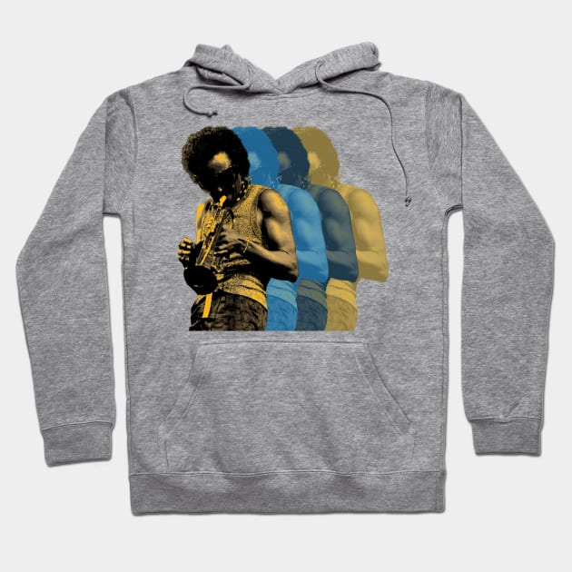 Vintage Miles Davis Rainbow Hoodie by Jina Botak